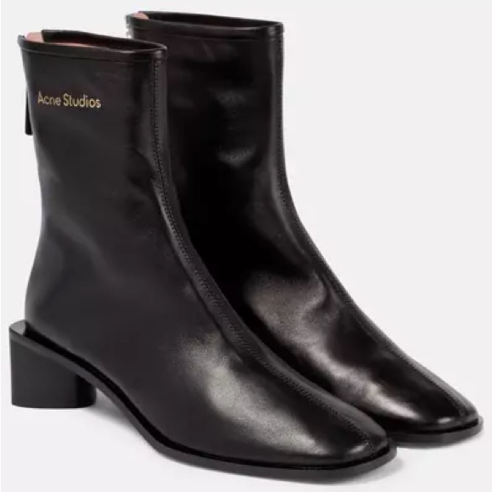 Acne Studios Logo Leather Boots